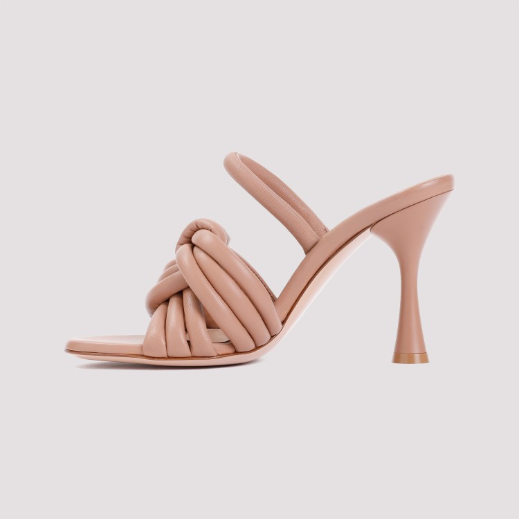 Shop Gianvito Rossi Praline Brown Nappa Leather Sandal In Pink