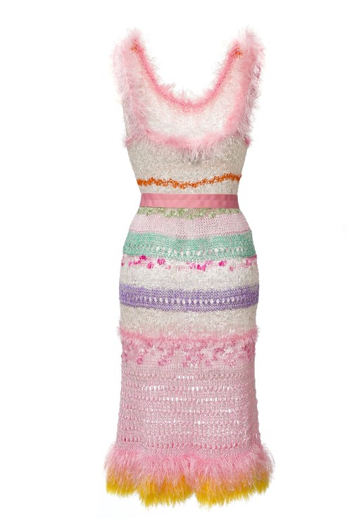 Shop Andreeva California Handmade Knit Dress In Multicolor