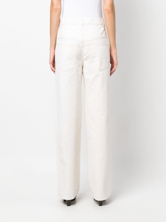 Shop Isabel Marant Dileskoa Flared Denim Jeans In White
