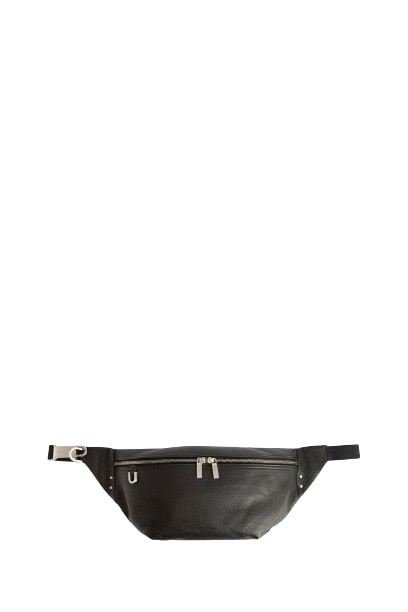 RICK OWENS LIDO BUMBAG IN SOFT GRAIN COW LEATHER
