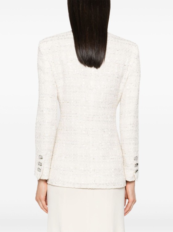 Shop Tagliatore Tweed Jacket In White