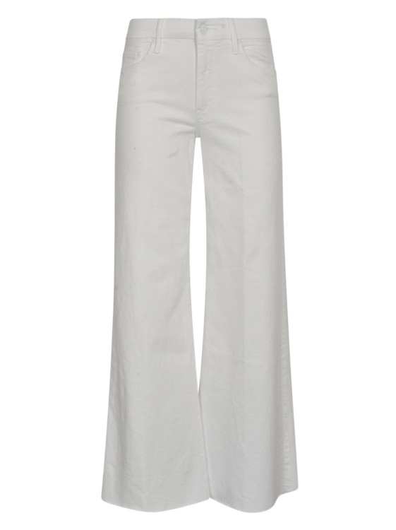 Mother White Stretch-cotton Wed Denim Jeans In Gray