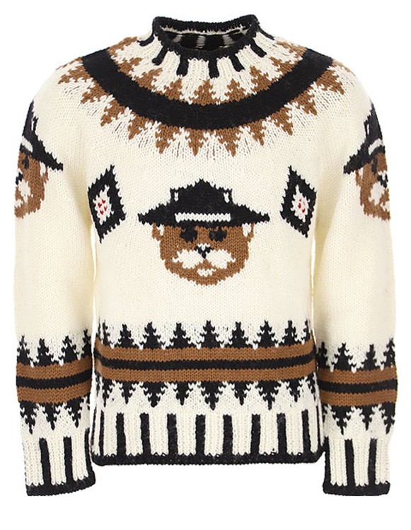 Shop Dsquared2 Wool Printed Sweater In Neutrals