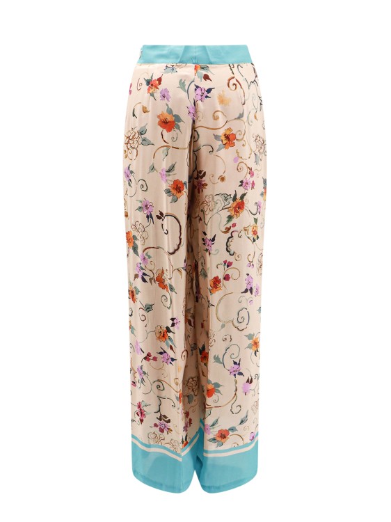 Shop Semi-couture Viscose Trouser With Floral Print In Multicolor