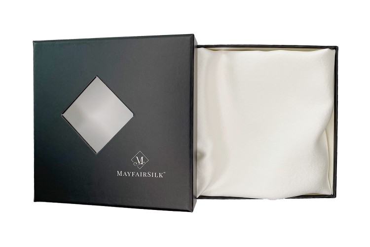 Shop Mayfairsilk Ivory Finest Silk Boudoir Cushion Cover 30x50cm In White