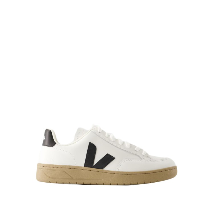 Shop Veja V-12 Sneakers - Leather - White