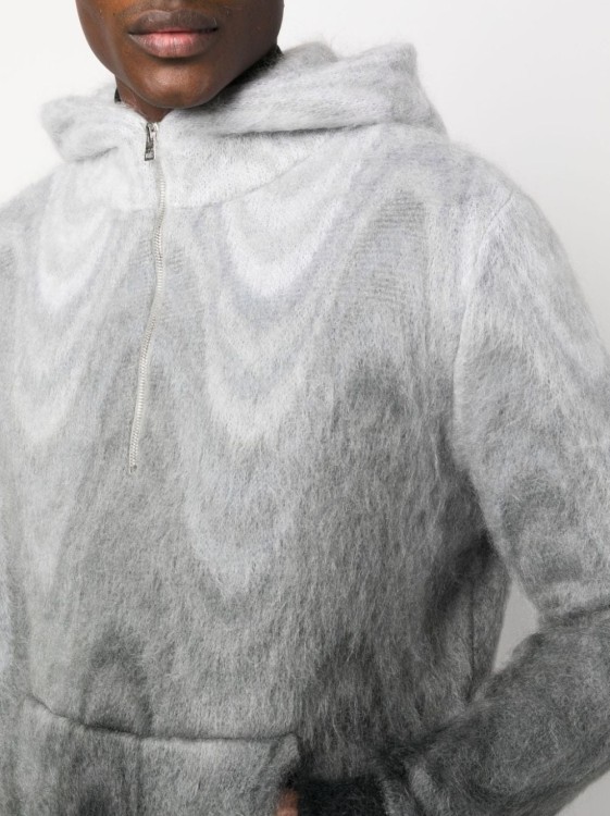 Shop Etro Wavy-pattern Knitted Jumper In Grey