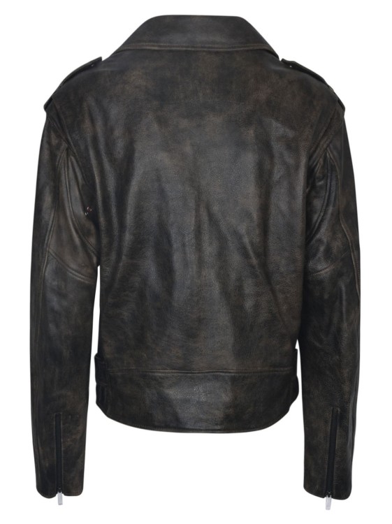 Shop Isabel Marant Faded-effect Leather Jacket In Black