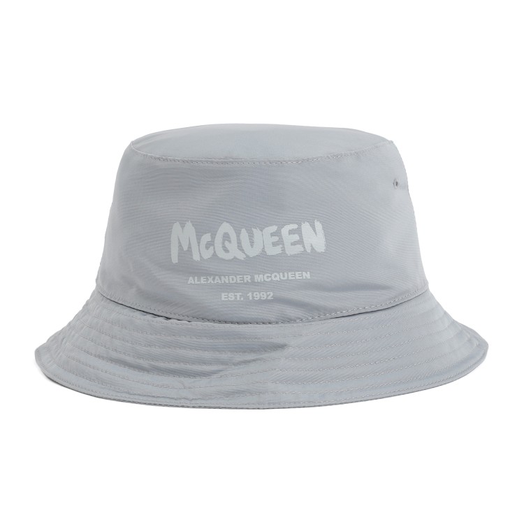 Shop Alexander Mcqueen Gray Logo Baseball Cap In Grey