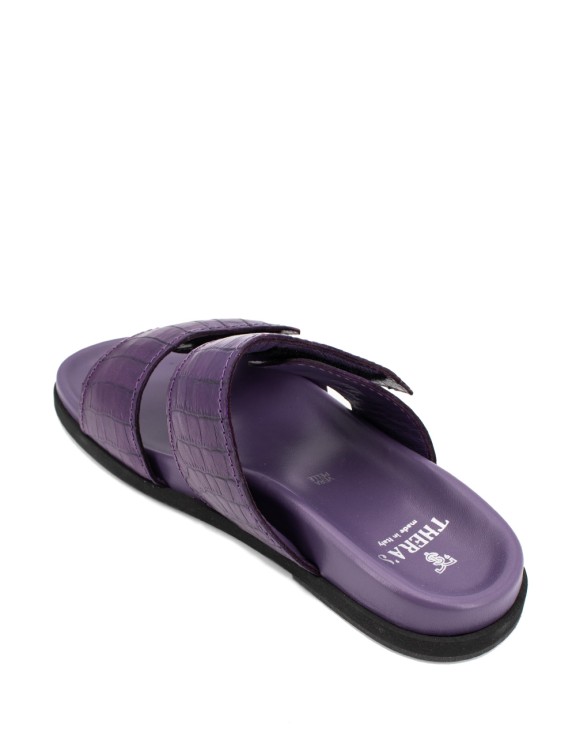 Thera's Double Strap Heeled Sandals In Purple
