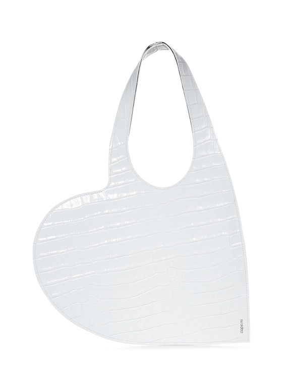 Shop Coperni Heart-shaped Handbag In White