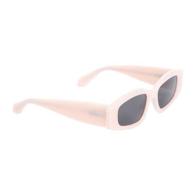 Shop Alaïa Pink Grey Acetate Sunglasses In Neutrals