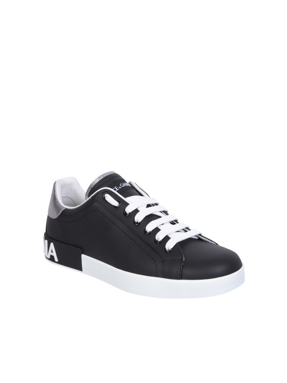 Shop Dolce & Gabbana Portofino Black/white Sneakers