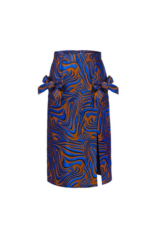 Shop Andreeva Blue Printed Skirt