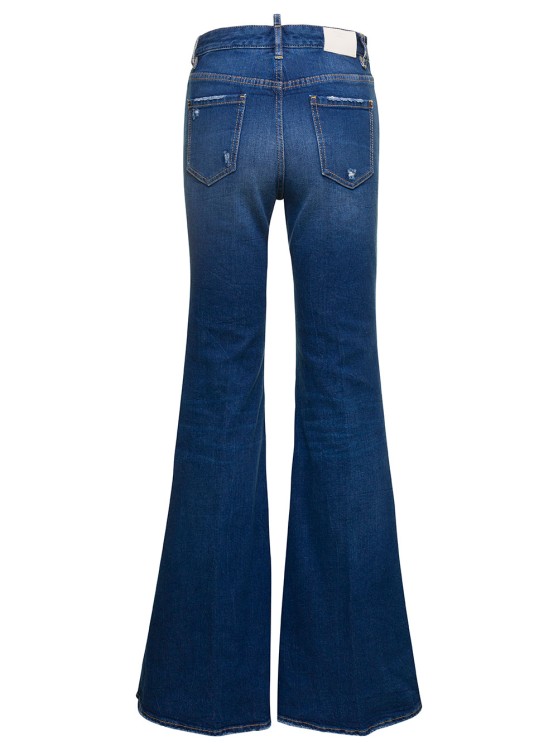 Shop Dsquared2 Blue Denim Flared Jeans In Cotton