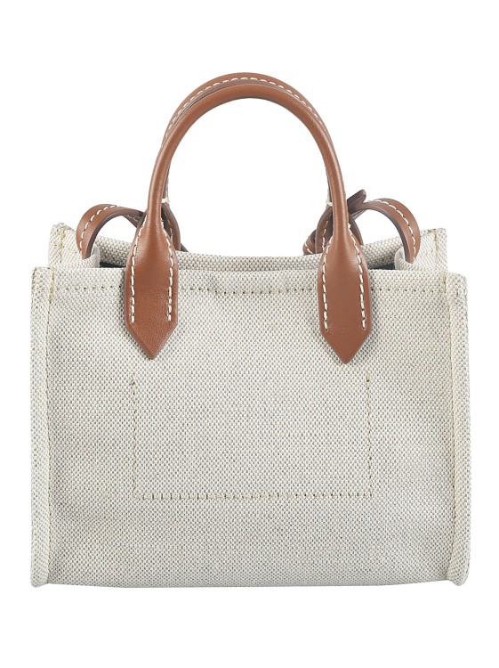 Shop Balmain Two Rolled Top Handles Bag In White
