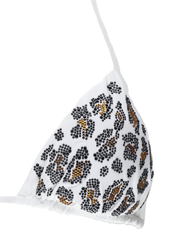 Fisico Cristina Ferrari All-over Strass White Bikini In White