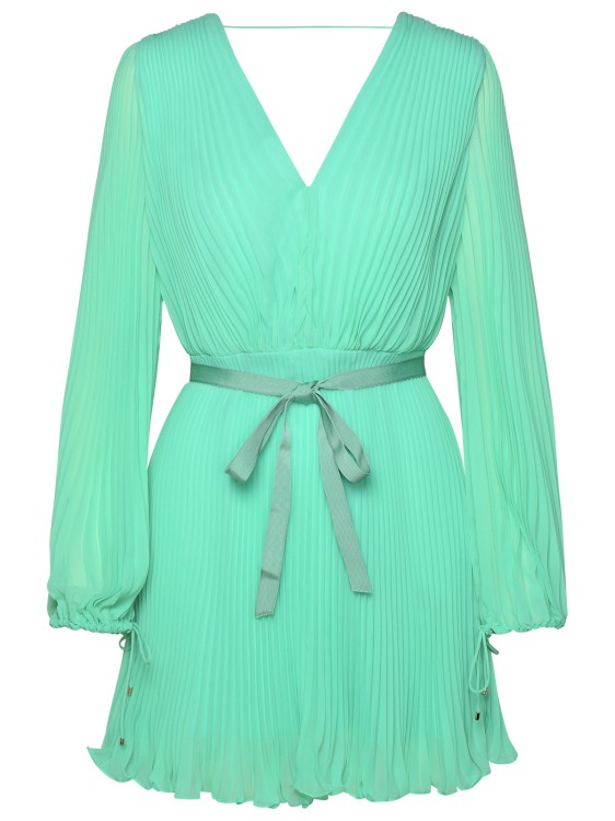 Shop Max Mara Visita' Green Polyester Dress