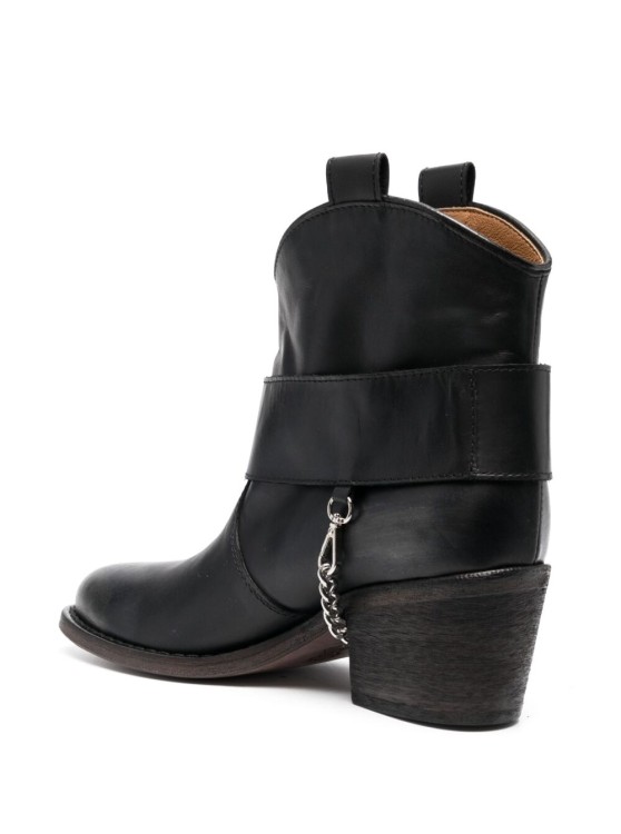 Shop Via Roma 15 Texan Ankle Boots In Black Leather