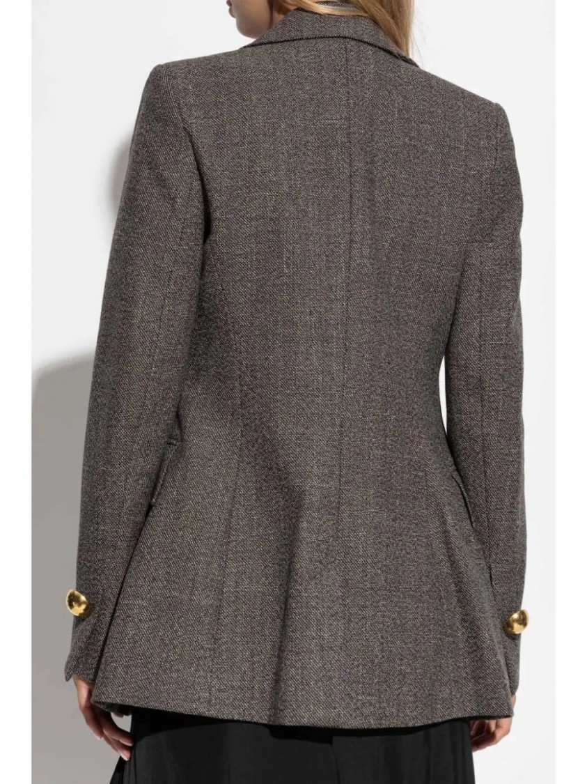 Ami Alexandre Mattiussi Ami Paris Single Breasted Fitted Jacket In Brown