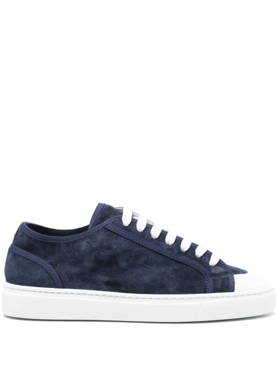 Doucal's Lace-up Low-cut Casual Shoes In Blue