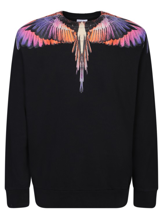 Shop Marcelo Burlon County Of Milan Icon Wings Black Sweatshirt