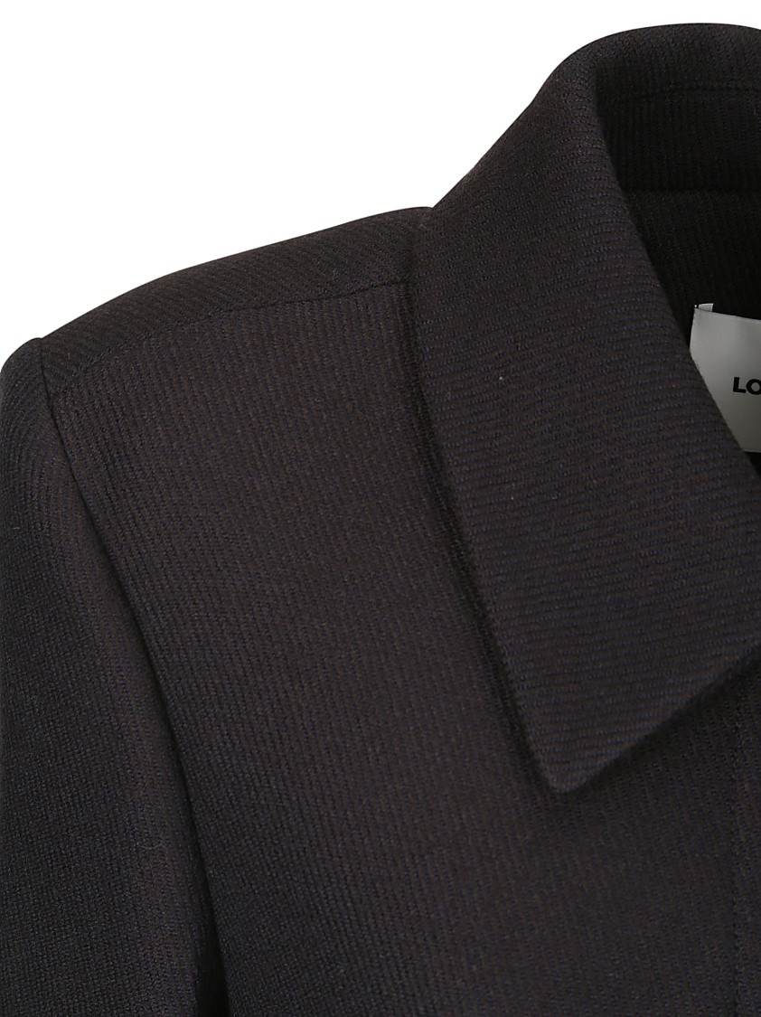 Low Classic Wool Twill Single Mac Coat In Black