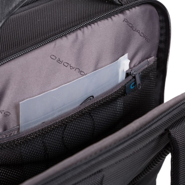 Shop Piquadro Black Backpack With Laptop & Ipad Storage