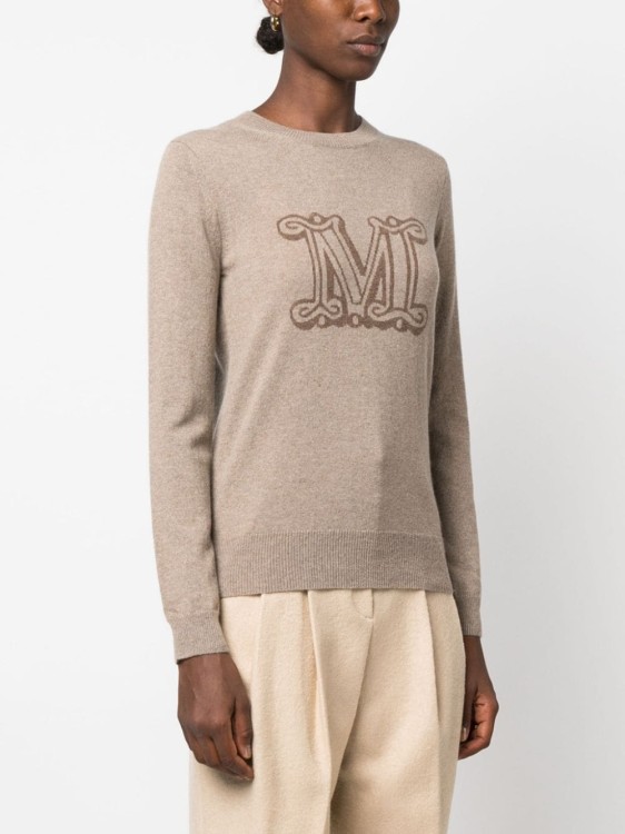 Shop Max Mara Intarsia-knit Jumper In Brown
