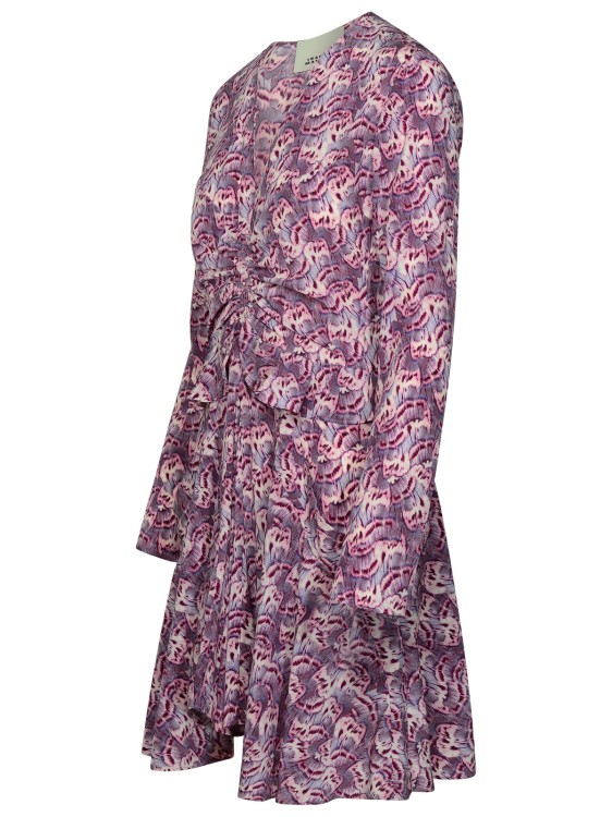 Shop Isabel Marant Usmara Purple Silk Dress