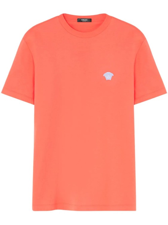 Versace Orange Medusa Applique T-shirt