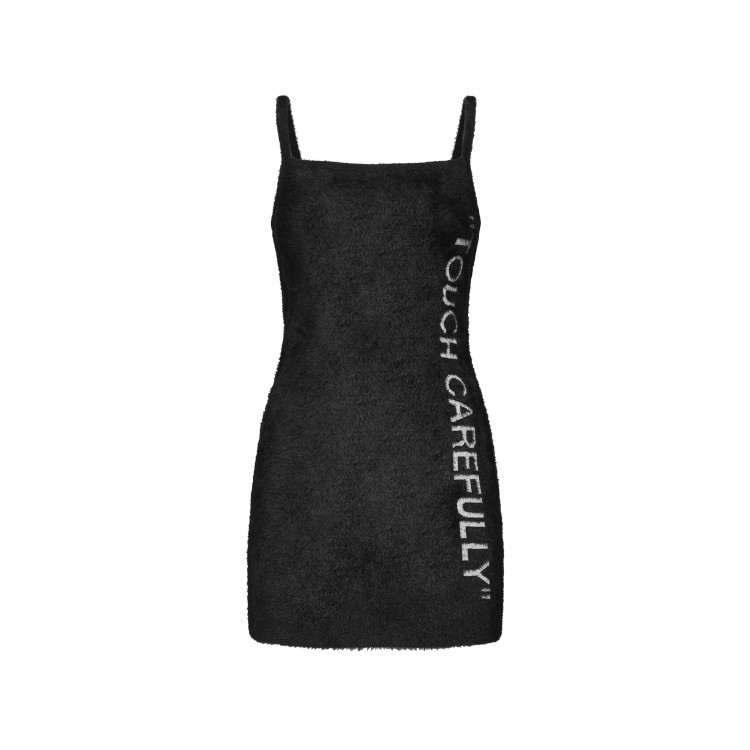Off-white Touch Carefully Mini Dress In Black