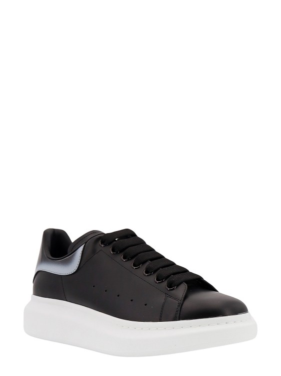 Shop Alexander Mcqueen Leather Sneakers With Back Degradé Effect In Black