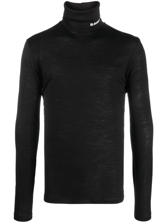 Jil Sander Black High-neck T-shirt