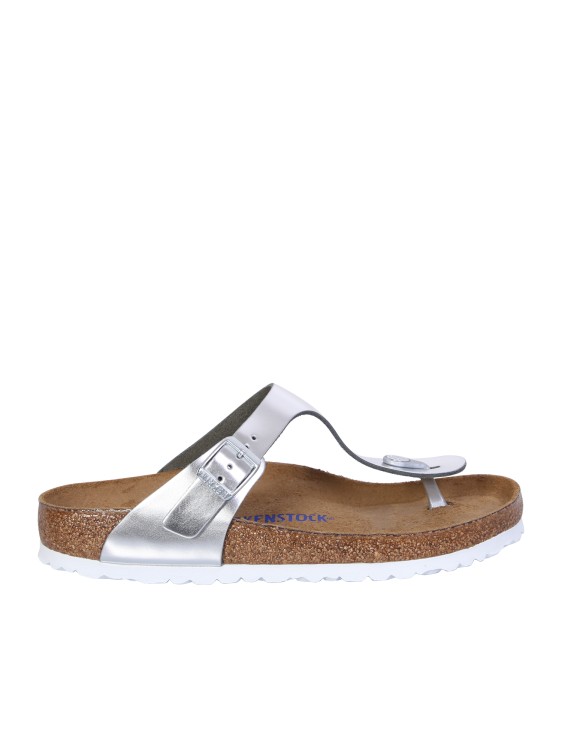 Birkenstock Gizeh Silver Sandal In Silver