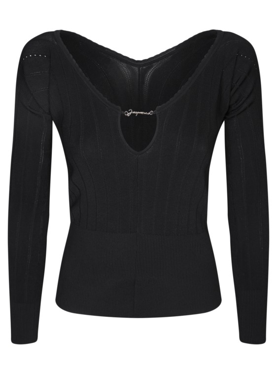 Jacquemus Knit Viscose Sweater In Black