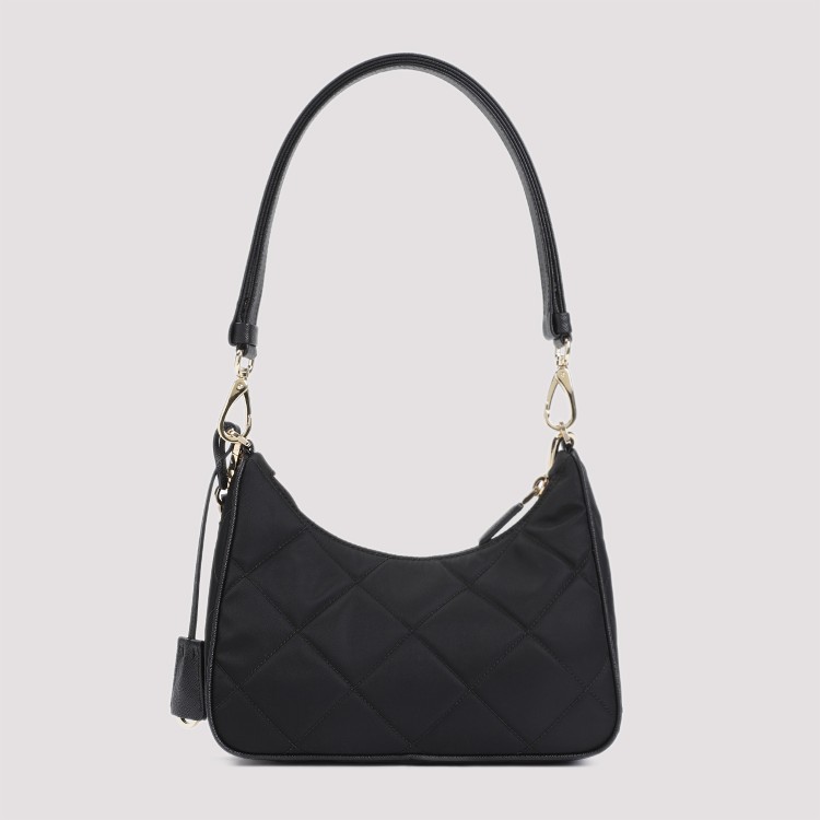 Shop Prada Black Re-nylon Shoulder Bag