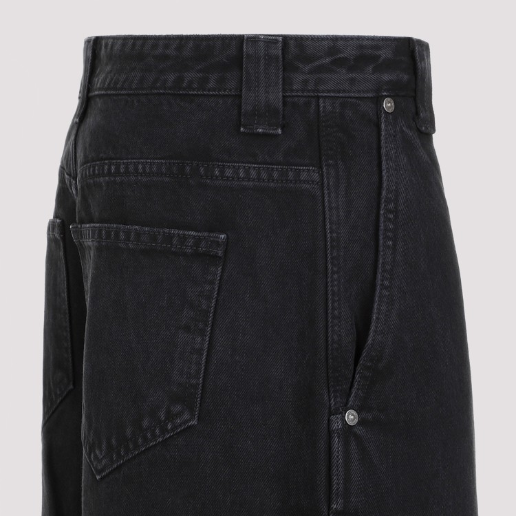 Shop Khaite Jacob Prescott Cotton Jeans In Black