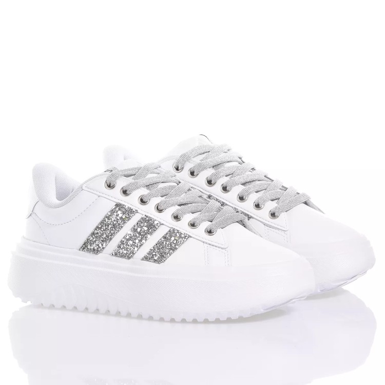 Shop Adidas Originals Platform Silver, White
