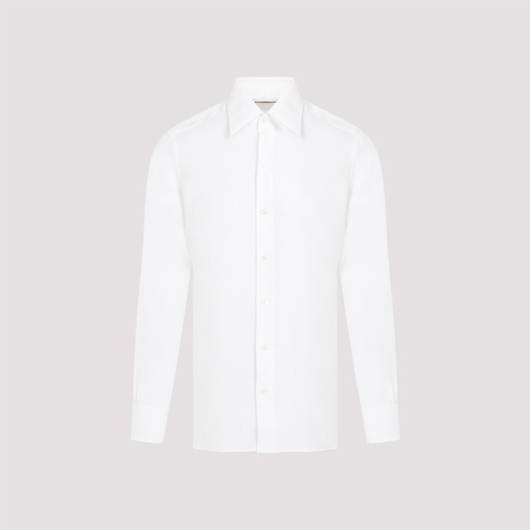 Shop Tom Ford Ivory Lyocell Shirt In Neutrals