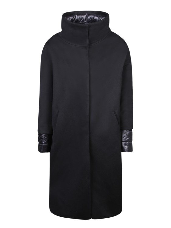 Herno Black Feather Wool Coat