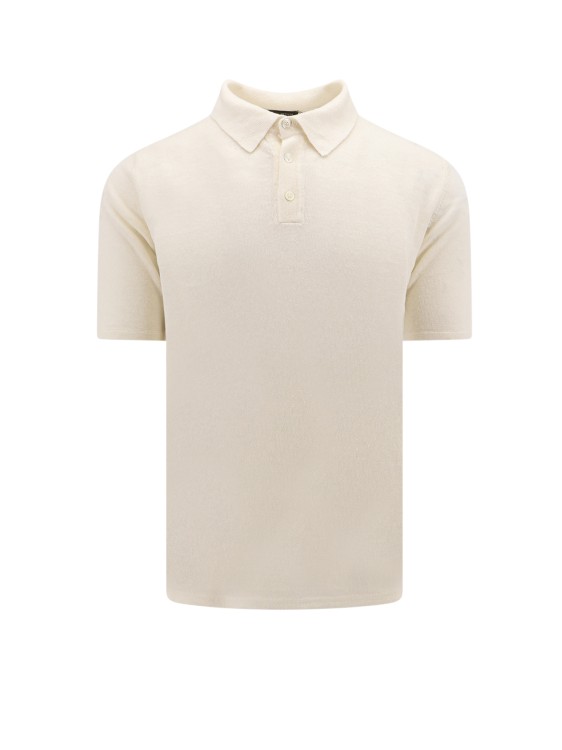 Shop Roberto Collina Linen Polo Shirt In Neutrals