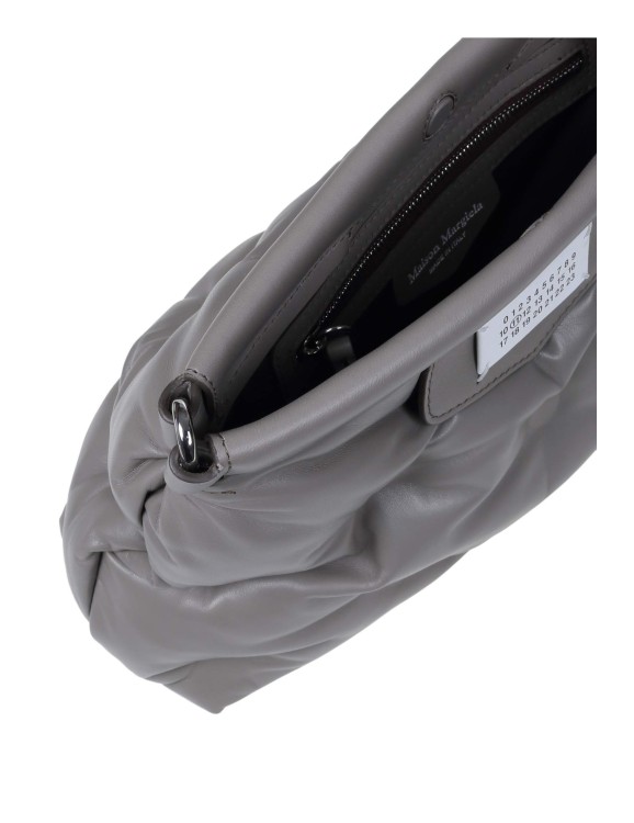 Shop Maison Margiela Shoulder Bag In Matelasse' Leather Gray Color In Grey