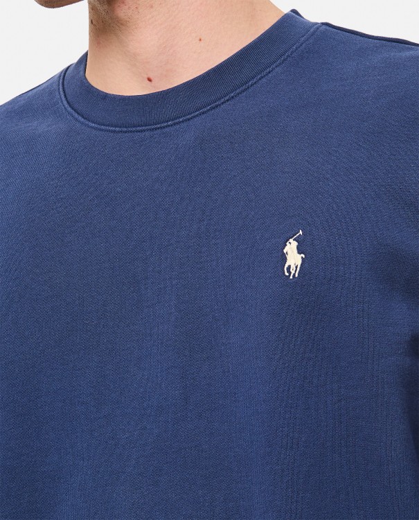 Shop Polo Ralph Lauren Cotton Sweatshirt In Blue