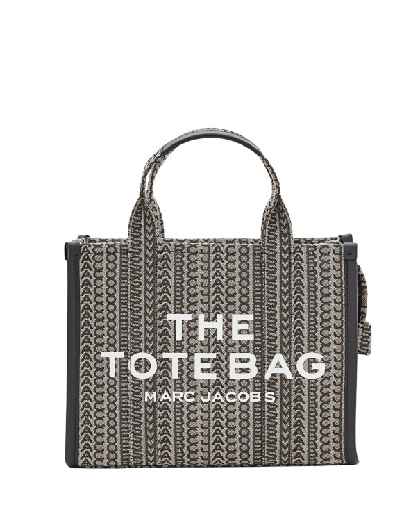 Shop Marc Jacobs The Medium Monogram Jacquard Tote Bag In Grey