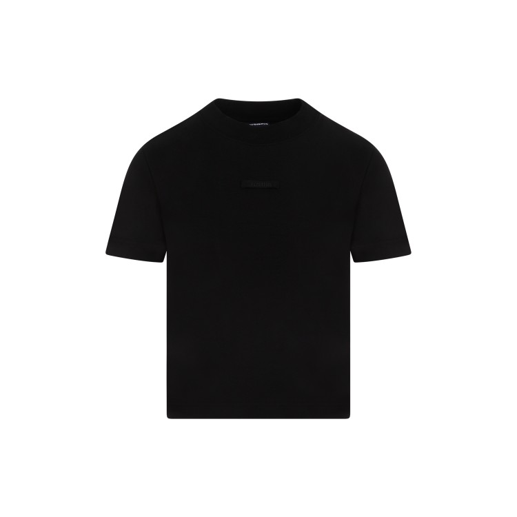 Jacquemus Le T-shirt Gros Grain In Black