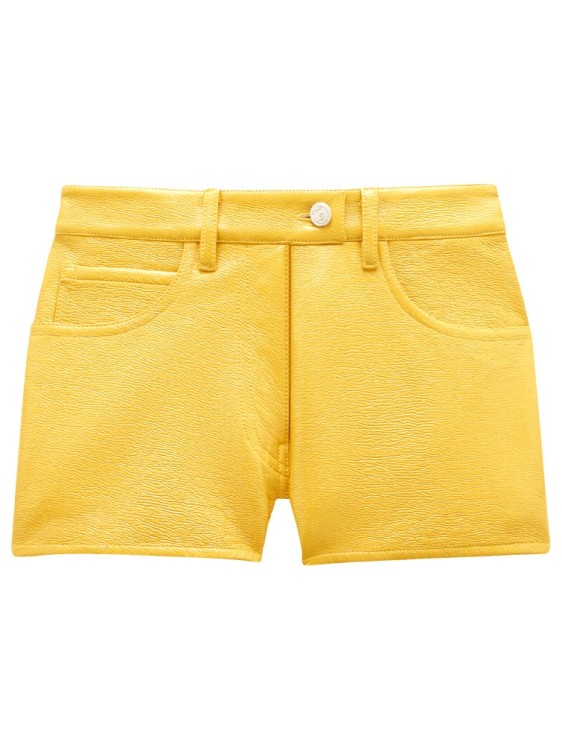 COURRÈGES COATED STRETCH MINI SHORTS,122CSH004VY0003