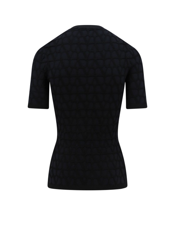 Shop Valentino Viscose Sweater With Toile Iconographe Motif In Black