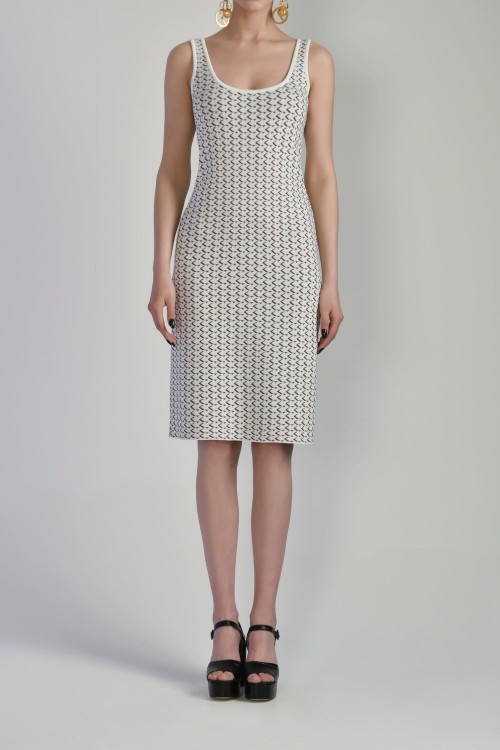 Saiid Kobeisy Jersey Knit Fitted Midi Dress In Neutrals
