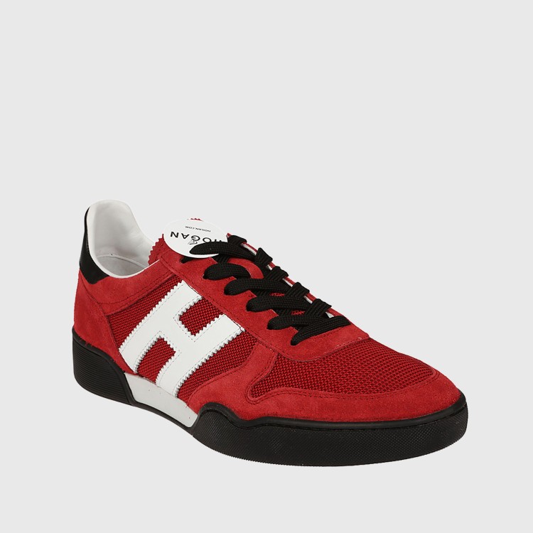 Shop Hogan Red H357 Sneakers